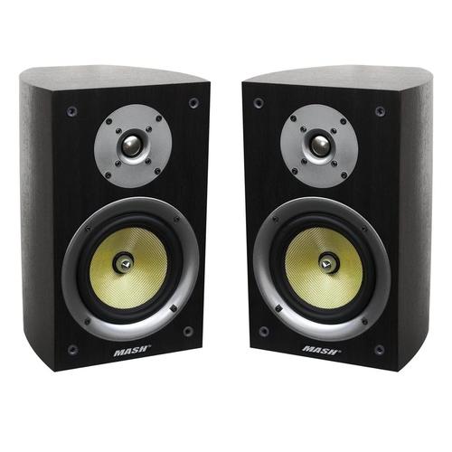 Paire d'enceintes Hifi Mash Rubis 6, 2 x 80W - Boomer 16 cm - Passives, en bois, finition 'côtés arrondis