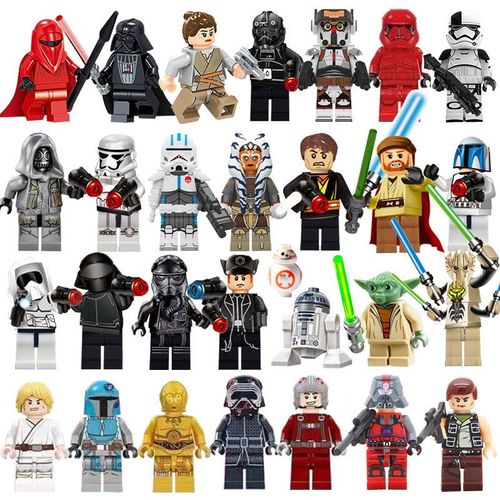 Série Star Wars Puzzle Block Figures Assemblées Jouets Ornements 29pcs