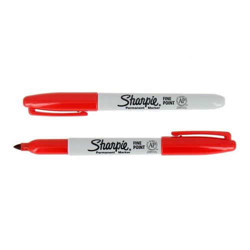 Marqueur Permanent Pointe Fine Rouge