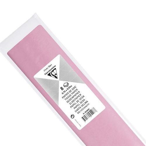 Papier De Soie 8 Feuilles 50 X 75cm Rose Moyen