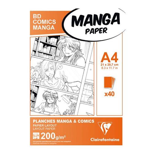 Papier Manga Bd Comic A4 , 40 Fles , 200 G Sur M²