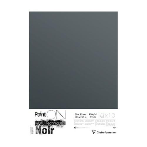 Papier Noir Paint On 50 X 65 Cm 10 Feuilles 250g Sur M²