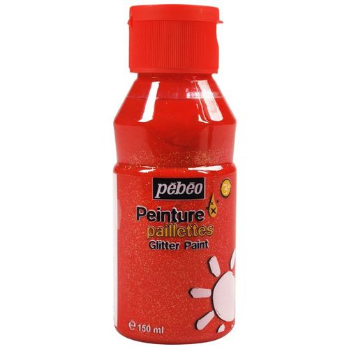 Peinture Pailletée 150ml Rouge