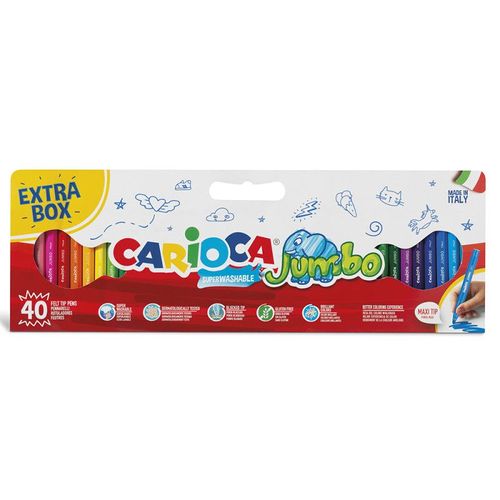Carioca 41258 Marqueur 40 Pièce(S) Bloc Couleurs Assorties