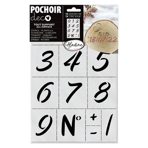 Pochoir Décoration Chiffres 5 Cm