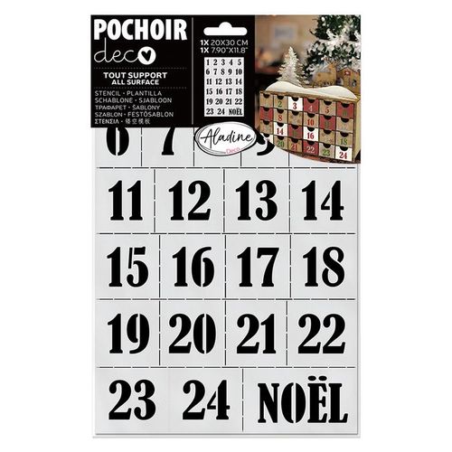 Pochoir Décoration Calendrier De L Avent