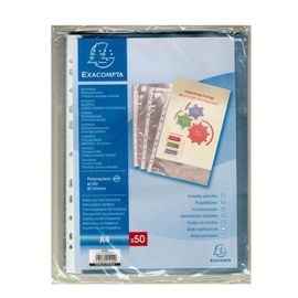 Pochettes Transparentes Perforées Lisses En Polypropylène Par 50
