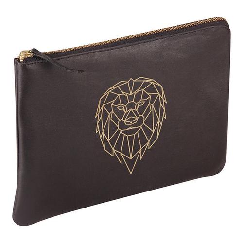 Pochette Universelle En Cuir Forêt Noire 27 X 19 Cm Lion