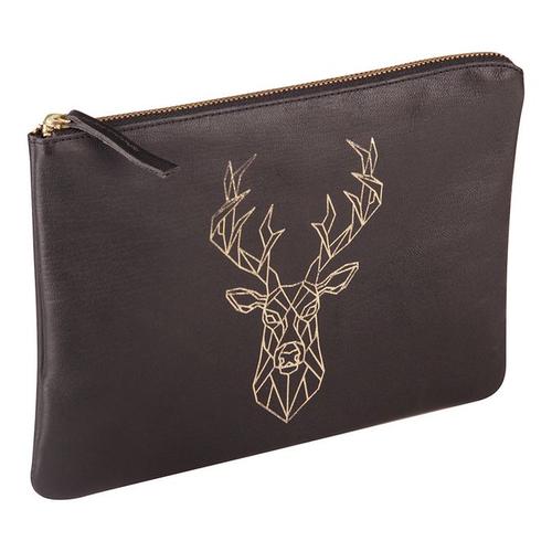 Pochette Universelle En Cuir Forêt Noire 27 X 19 Cm Cerf