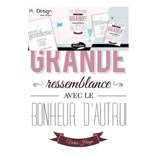 Stickers Muraux M.Design Citations Victor Hugo 2 Planches
