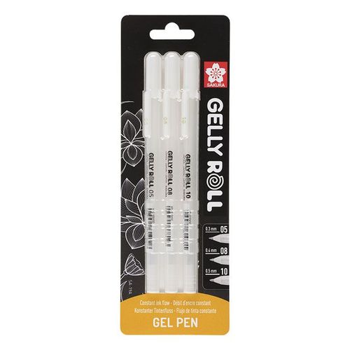 Stylo Gel Gelly Roll Blanc 05 , 08 , 10