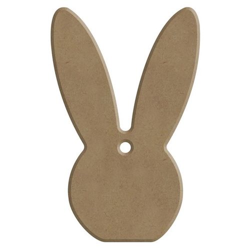 Support En Médium Tête Lapin 5,5 X 8,6 Cm