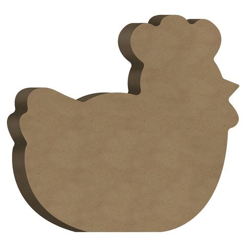 Support En Médium Poule 15 X 14,7 Cm