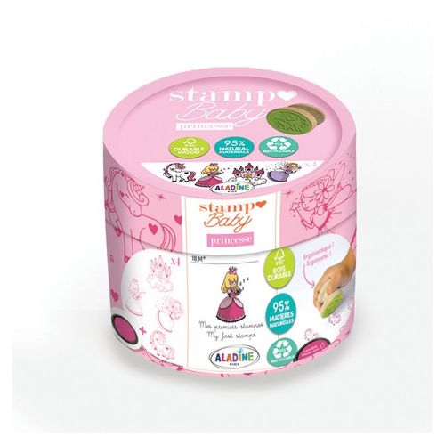 Tampon Bois Stampo Baby Eco,Friendly Princesse 5 Pcs