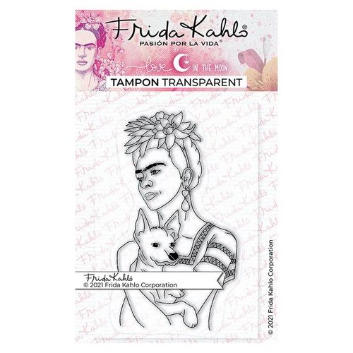 Tampon Transparent Frida Kahlo® : La Femme Au Chien