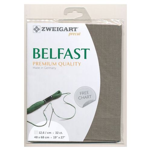 Toile À Broder Belfast 12.6 Fils Sur Cm 32 Ct 48 X68 Cm Lin