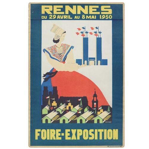 Affiche Rennes 1950