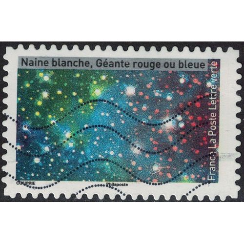 France 2021 Oblitéré Used Tutoyer Les Étoiles Naine Blanche Géante Rouge Ou Bleue