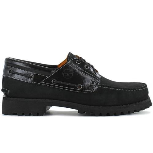 Timberland 3seye Lug Handgenähter Bootsschuh Boat Shoes Baskets Sneakers Chaussures Nubuckscuir Noir Tb0a2a2c001