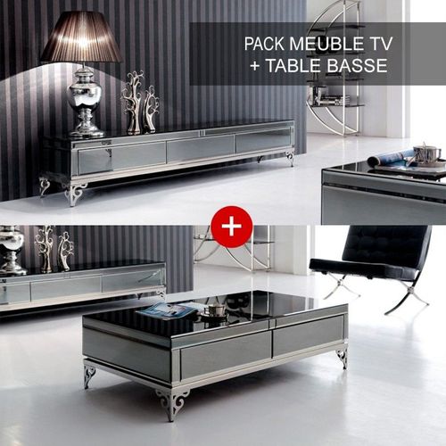 Ensemble Meuble Télé Et Table Basse Elégante