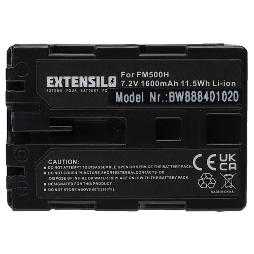 EXTENSILO Batterie compatible avec Sony VG-C77AM, VG-C99AM appareil photo, reflex numérique (1600mAh, 7,2V, Li-ion)