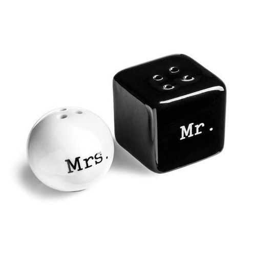 Duo Sel Poivre Mr. Et Mrs. Saliere Et Poivriere Mariage
