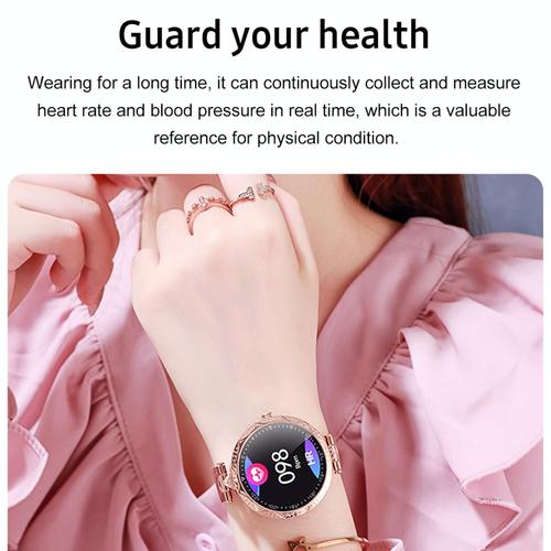 Montre connectée femme smartwatch suivi sommeil cardio pression artérielle  or yonis YONIS Pas Cher 