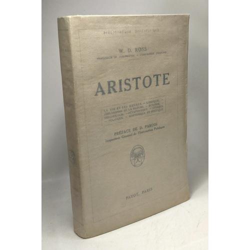 Aristote - Préface De D. Parodi / Bibliothèque Scientifique