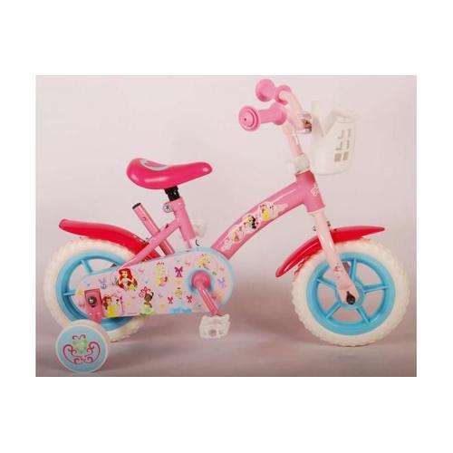 Vélo Pour Enfants Disney Princess - Filles - 10 Pouces - Rose - Pignon Fixe