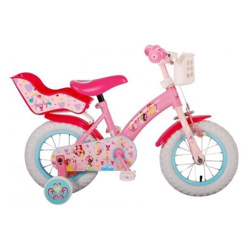 Vélo Pour Enfants Disney Princess - Filles - 12 Pouces - Rose