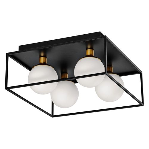 Ledvance Decor Plafonnier Salle De Bain Carré Ip44, Noir, G9