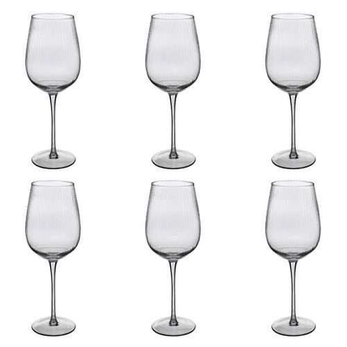 Lot De 6 Verres À Vin "Midnight Garden" 38cl Transparent