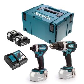 Pack 2 outils 18V LXT (2x5,0 Ah) (DHP458Z + DTD154Z) - MAKITA DLXCBO021