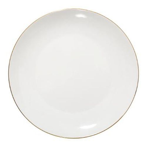 Lot De 6 Assiettes Plates "Petit Salon" 27cm Blanc