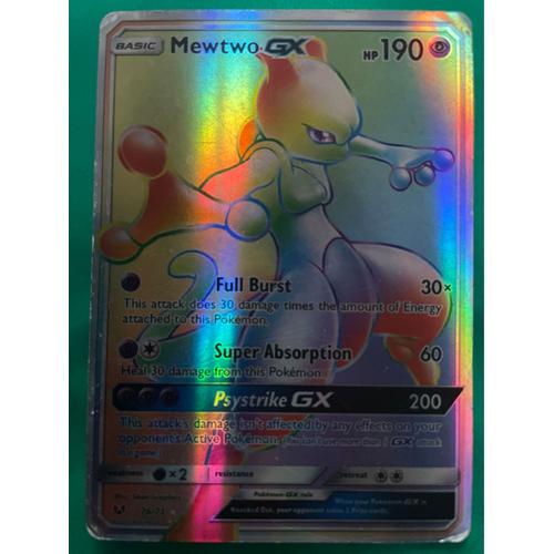 Mewtwo Gx 76/73 Secrète Arc En Ciel