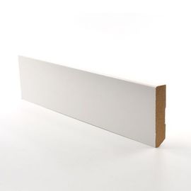Plinthe blanche à peindre pour parquet contrecollé - 6 cm decoweb.com - Longueur 240 cm
