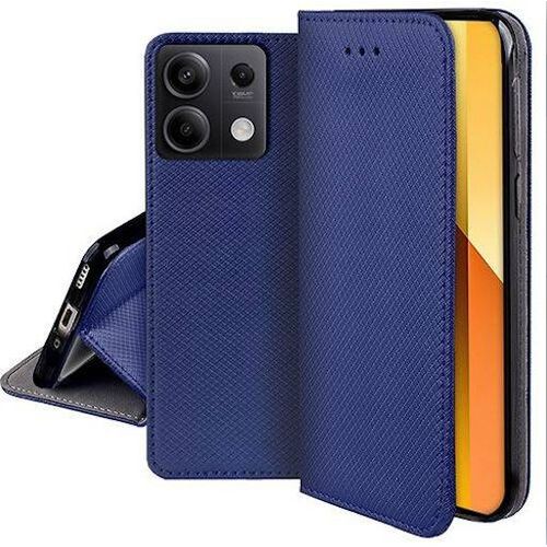 Housse Pour Xiaomi Redmi Note 13 5g - Etui Coque Pochette Portefeuille + Film Ecran - Bleu Magnet
