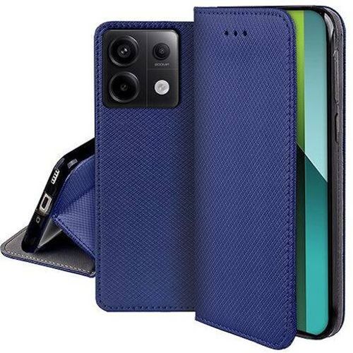 Housse Pour Xiaomi Redmi Note 13 Pro 5g / Poco X6 5g - Etui Coque Pochette Portefeuille + Verre Trempe - Bleu Magnet