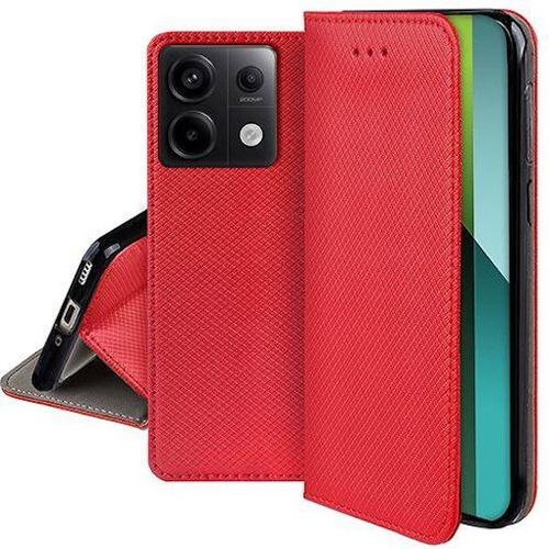 Housse Pour Xiaomi Redmi Note 13 Pro 5g / Poco X6 5g - Etui Coque Pochette Portefeuille + Film Ecran - Rouge Magnet