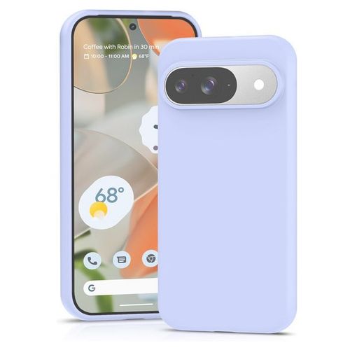 Coque Pour Google Pixel 9 Et 9 Pro 5g - Housse Etui Silicone Gel Fine + Verre Trempe - Mauve