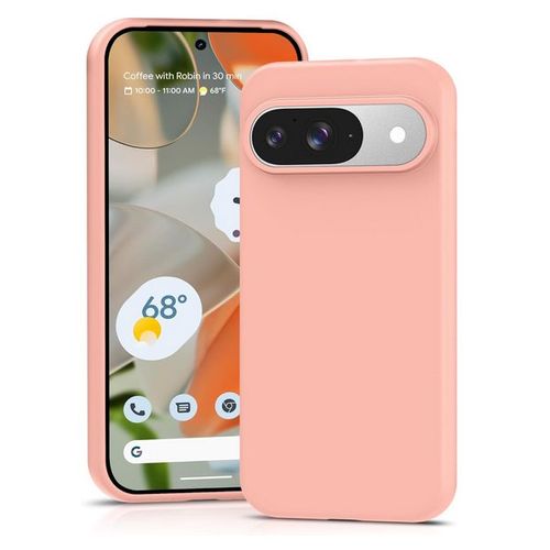Coque Pour Google Pixel 9 Et 9 Pro 5g - Housse Etui Silicone Gel Fine + Film Ecran - Rose