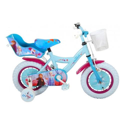 Vélo Pour Enfants Disney Frozen 2 - Filles - 12 Pouces - Bleu / Violet - 95% Assemblé