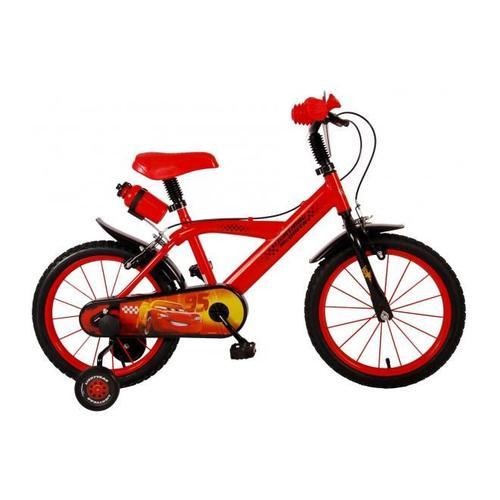 Vélo Pour Enfants Disney Cars - Garçon - 16 Pouces - Rouge - Deux Freins É Main