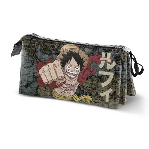 One Piece - Map - Trousse Triple '23x11x10cm'