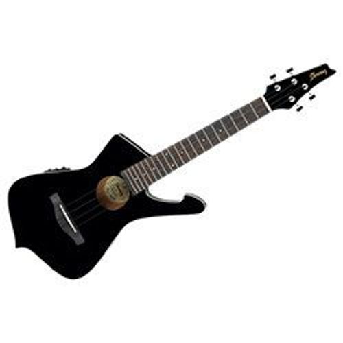 Ibanez Uict10 Iceman Black Ukulélé Électro-Acoustique Ténor Avec Housse