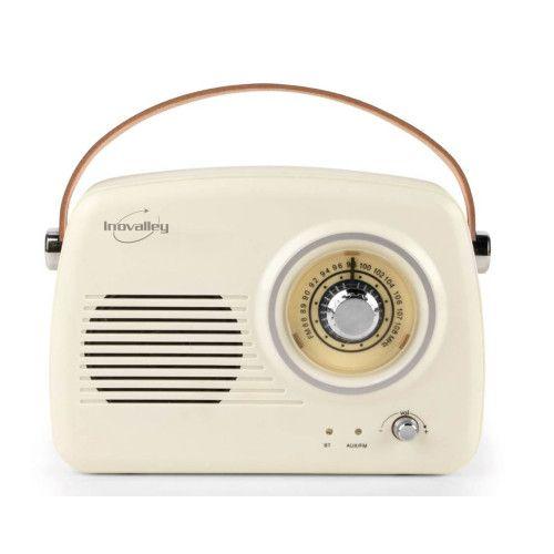 Radio Vintage portative Bluetooth beige