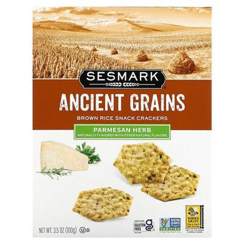 Sesmark, Biscuit De Riz Complet, Parmesan, 100 G
