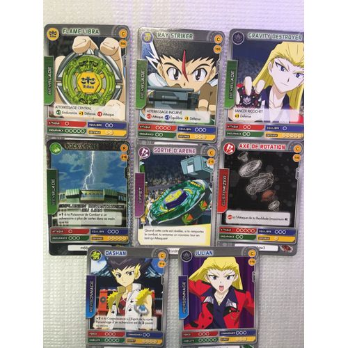 Lot De 8 Cartes Beyblade Battle Card Collection