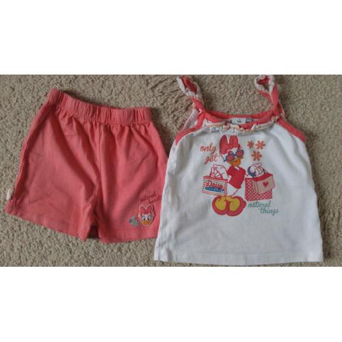 Ensemble Fille Short + Débardeur Disney Daisy Taille 3 Ans Idée Cadeau