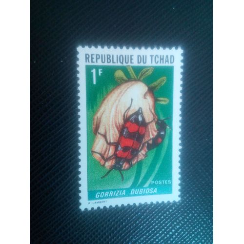 Timbre Tchad Y T 245 Coléoptère Boursouflé (Gorrizia Dubiosa) 1972 ( 051106 )